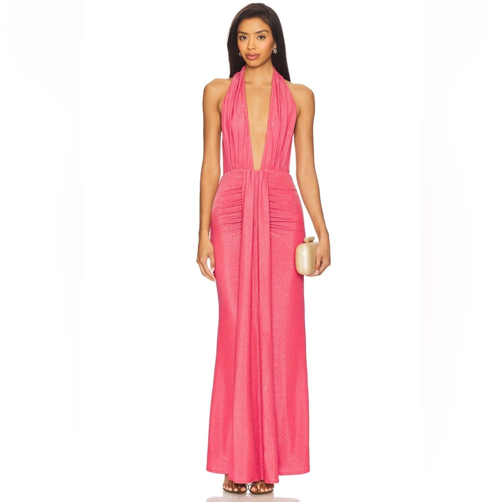 Lovers and Friends Remy Maxi Dress | Ruby Pink Shine | M